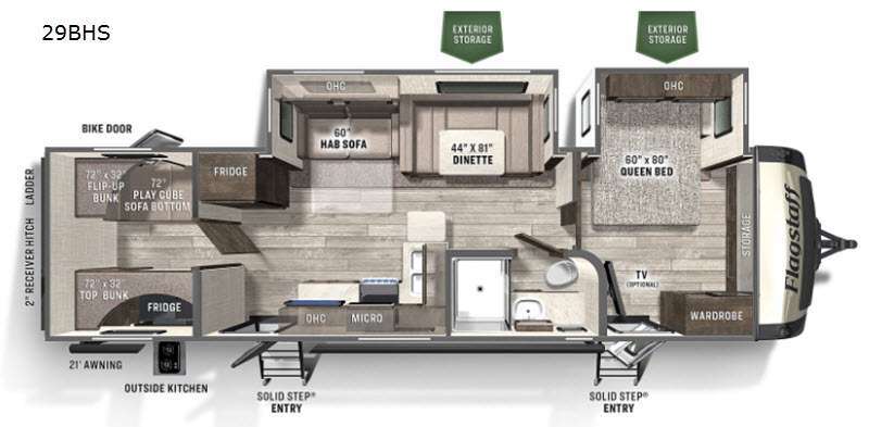 Flagstaff Super Lite 29bhs For Sale Forest River Rvs Rv Trader