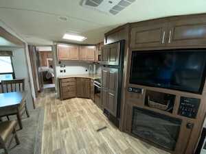 Meuble TV ROCHESTER Marron/blanc