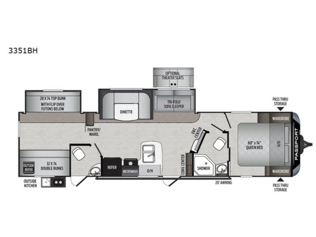 2021 Keystone Rv Passport 3351bh Gt Series For Sale In Birch Run Mi Rv Trader